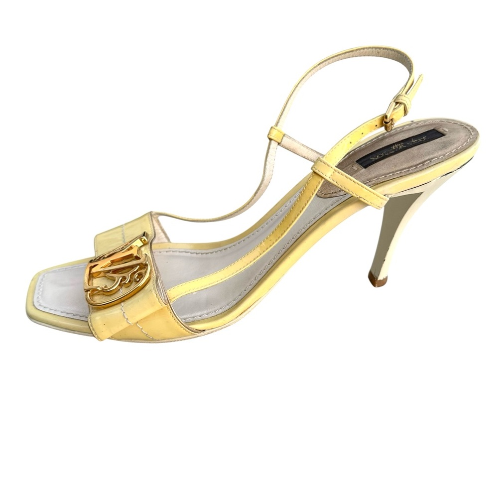 Louis Vuitton Vintage Sandals Patent Front Logo - Picture 5 of 17